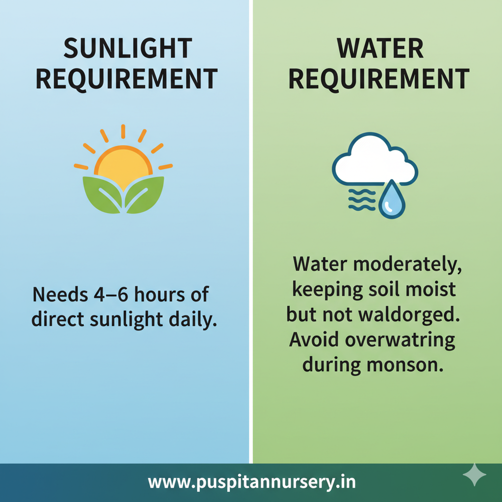 aprajita double Sunlight & Water Requirement