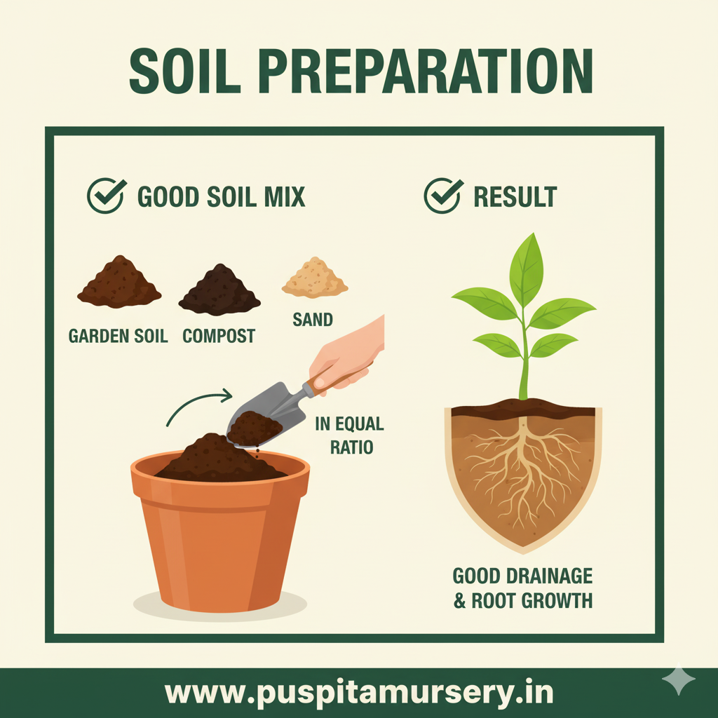 celosia mixed Soil Preparation