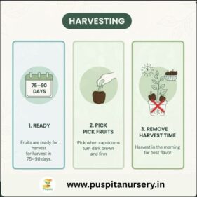 choccolate capsicum Harvesting