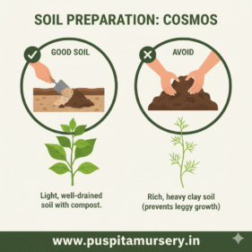 cosmos mixed Soil Preparation