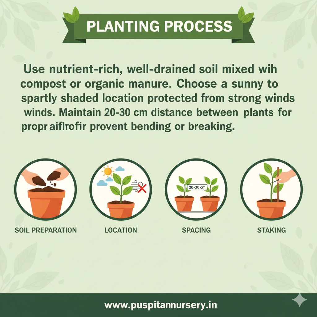 larkspur flower Planting Process