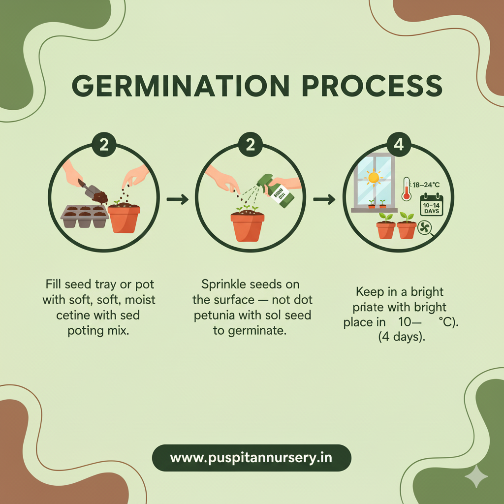 petunia mixed Germination Process