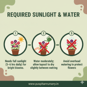 petunia mixed Required Sunlight & Water